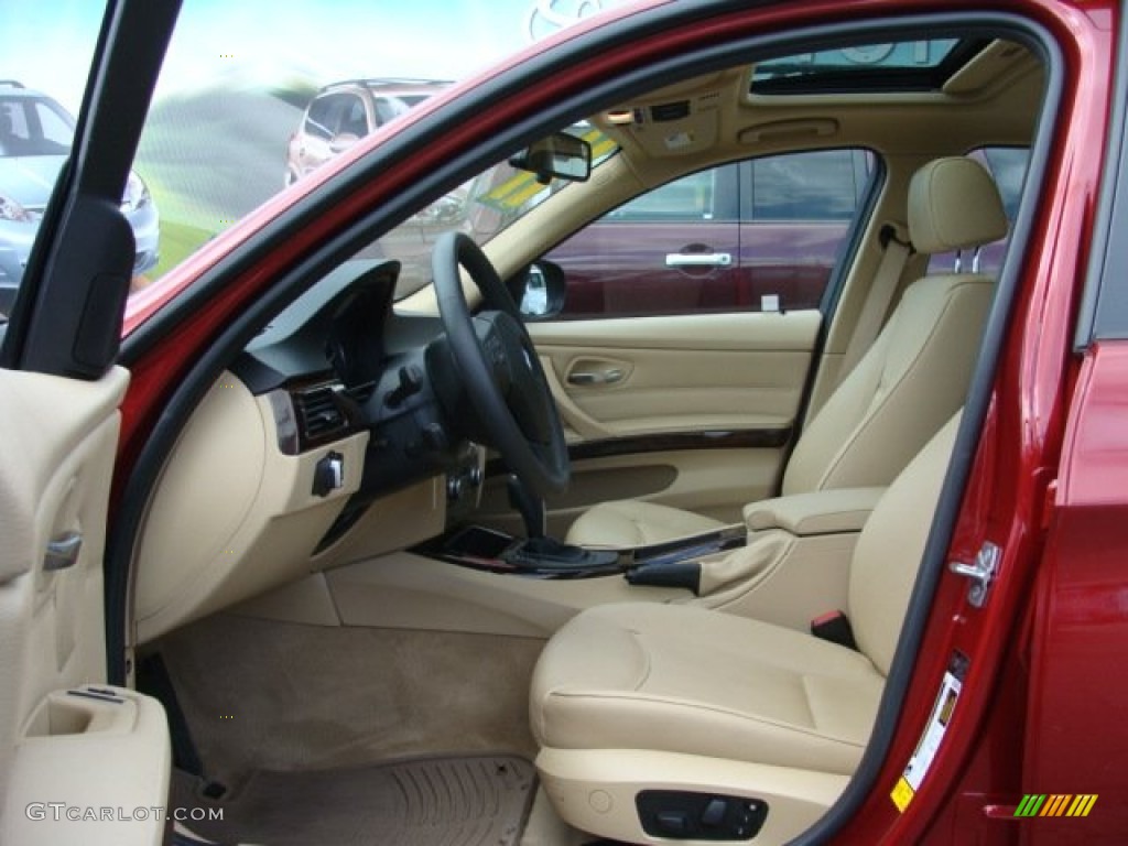 2011 3 Series 328i xDrive Sedan - Vermillion Red Metallic / Beige photo #7