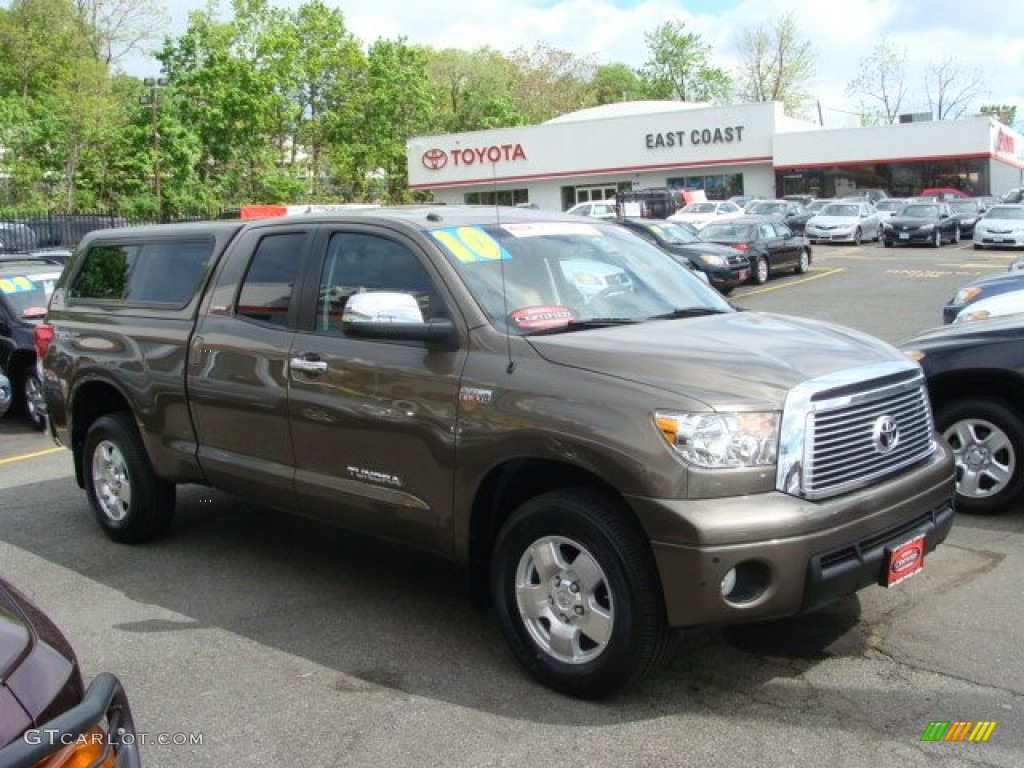 2010 Tundra Limited Double Cab 4x4 - Pyrite Brown Mica / Red Rock photo #1