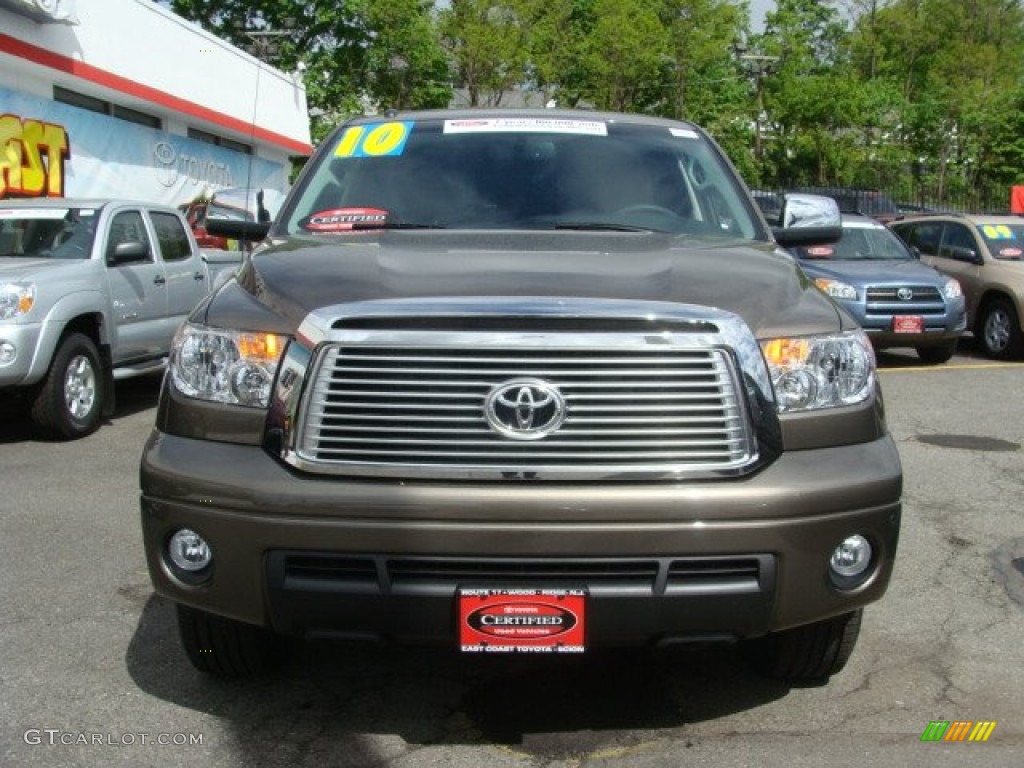 2010 Tundra Limited Double Cab 4x4 - Pyrite Brown Mica / Red Rock photo #2