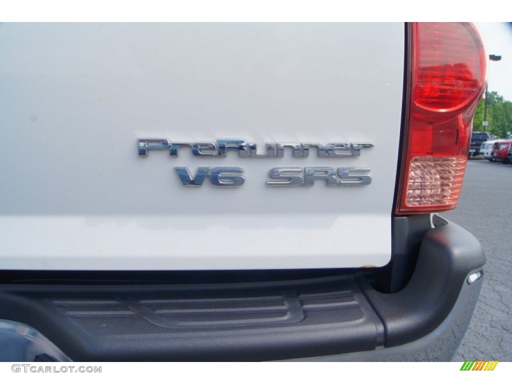2008 Tacoma V6 SR5 PreRunner Double Cab - Super White / Graphite Gray photo #16