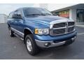 2004 Atlantic Blue Pearl Dodge Ram 2500 Laramie Quad Cab 4x4  photo #2