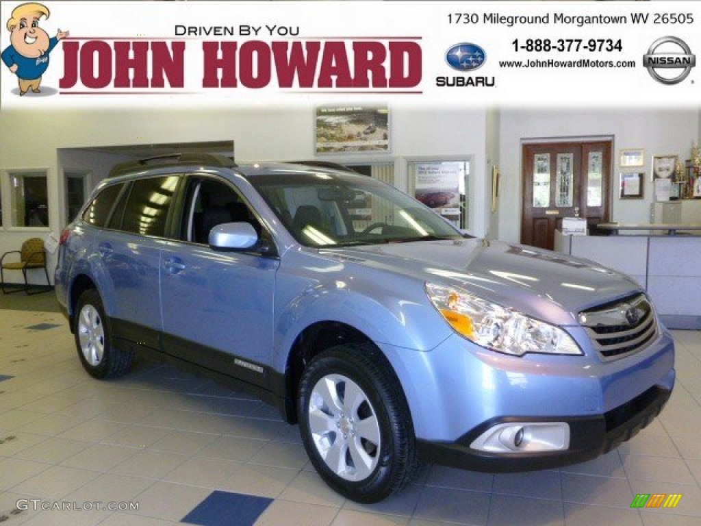 2012 Outback 2.5i Premium - Sky Blue Metallic / Off Black photo #1