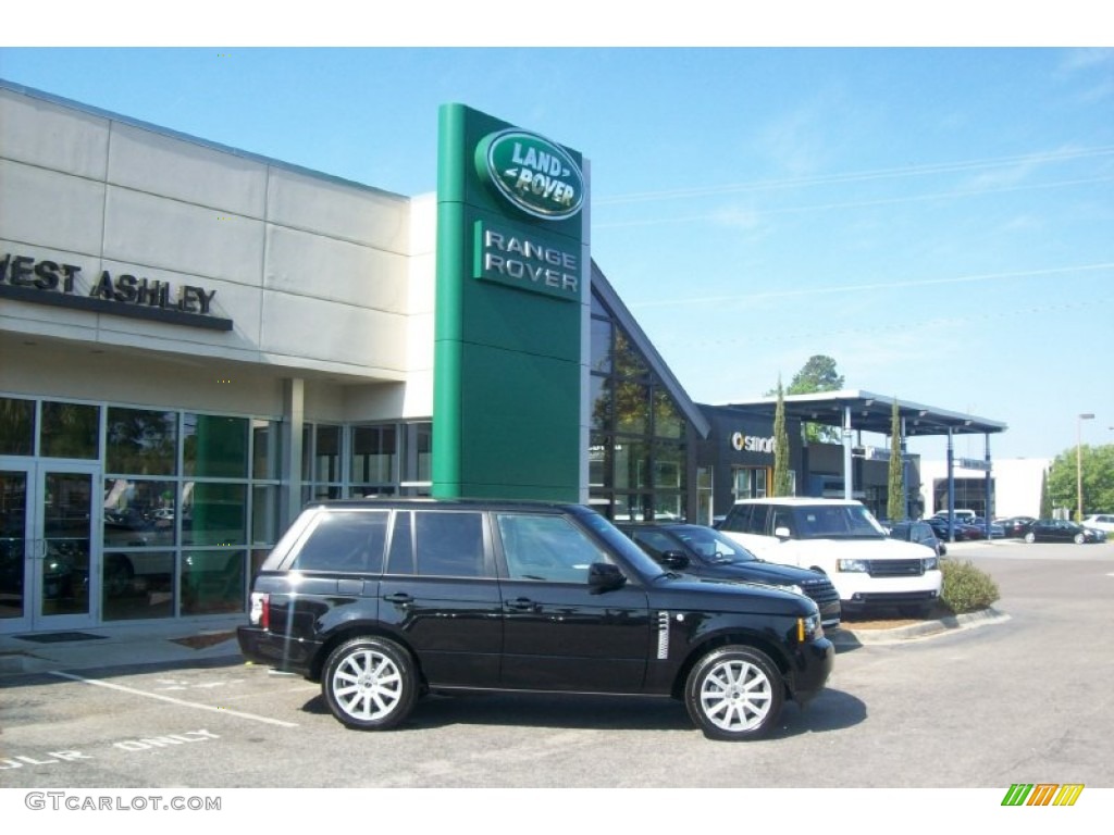 2012 Range Rover Supercharged - Santorini Black Metallic / Sand photo #1