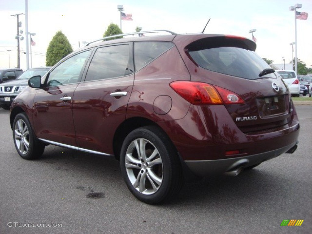 2009 Murano LE AWD - Merlot Metallic / Black photo #5