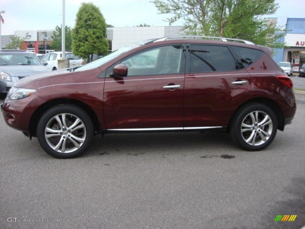 2009 Murano LE AWD - Merlot Metallic / Black photo #6