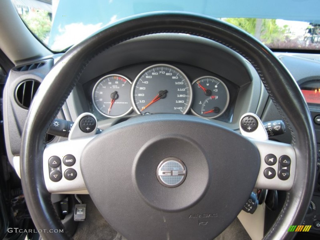2004 Pontiac Grand Prix GTP Sedan Parchment/Dark Pewter Steering Wheel Photo #64482303