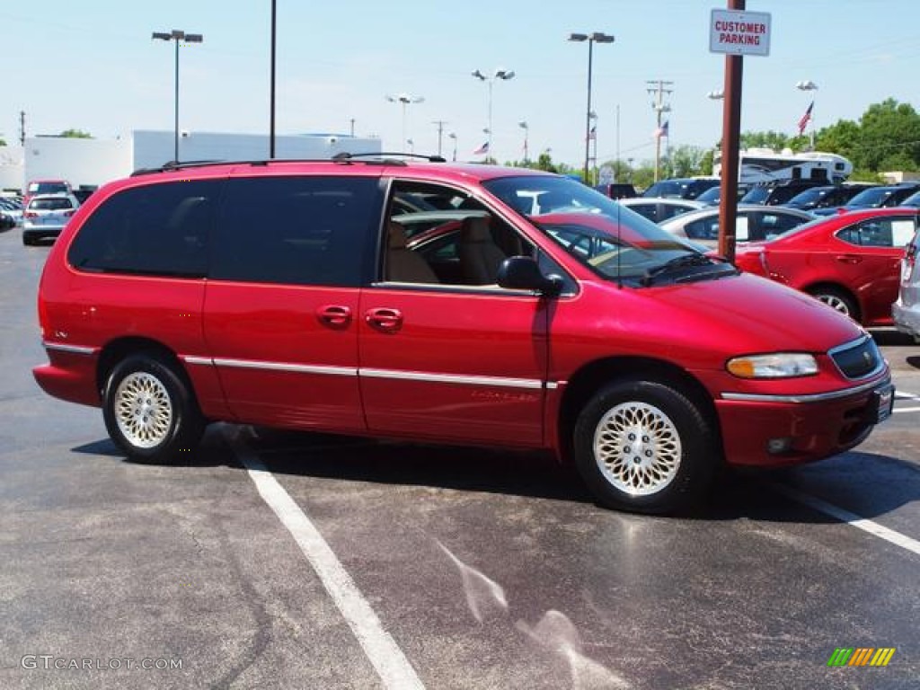1997 Town & Country LXi - Candy Apple Red Metallic / Camel photo #2
