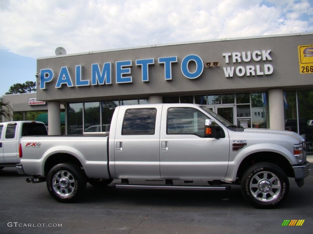 2010 F250 Super Duty Lariat Crew Cab 4x4 - Ingot Silver Metallic / Medium Stone photo #1