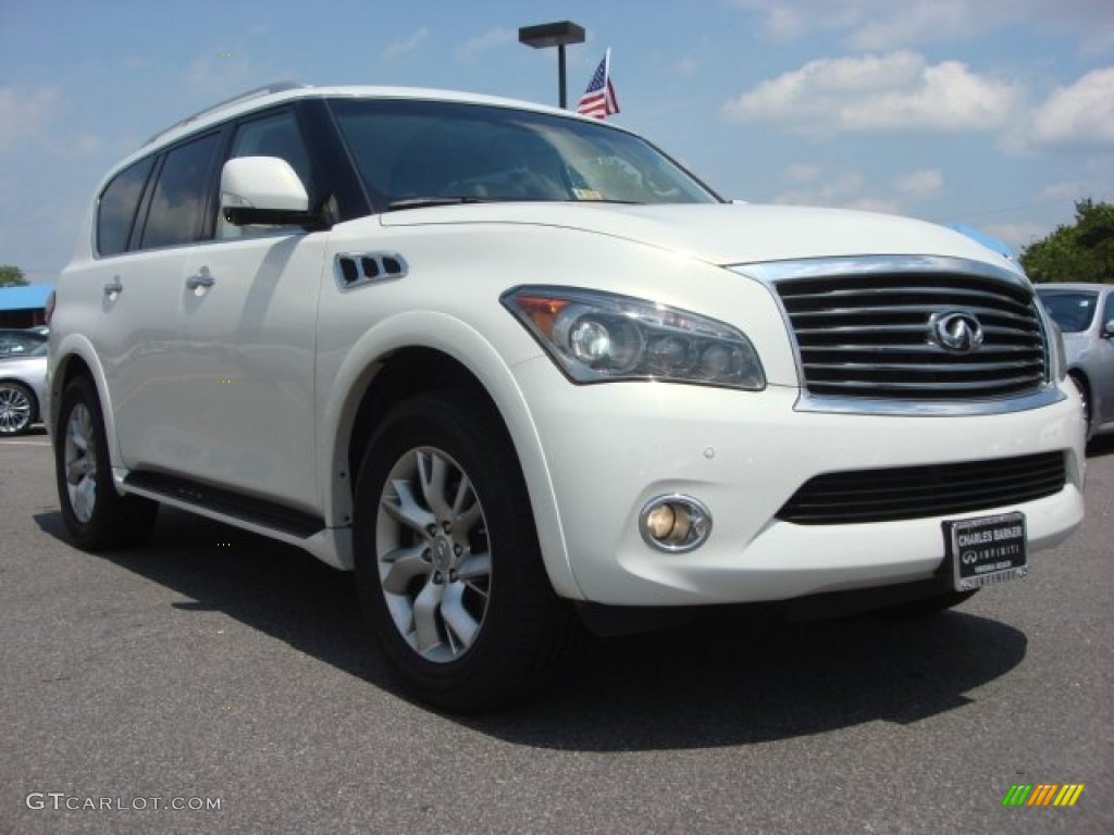 2011 QX 56 4WD - Moonlight White / Wheat photo #1