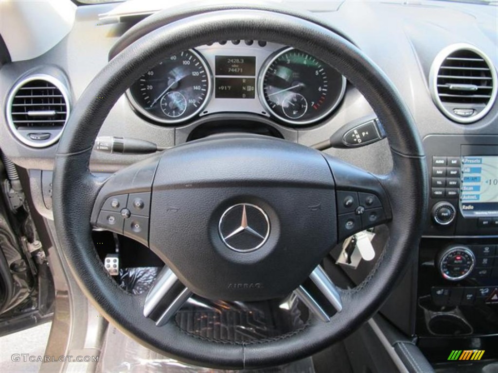 2007 Mercedes-Benz ML 350 4Matic Black Steering Wheel Photo #64489440