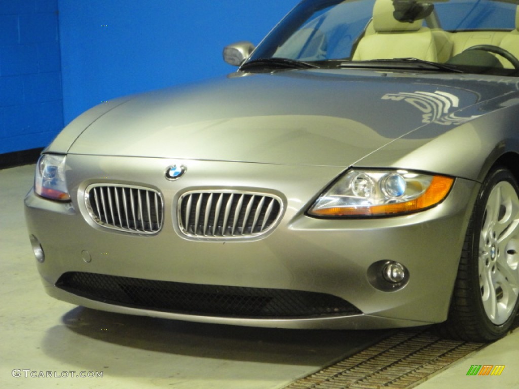 2003 Z4 3.0i Roadster - Sterling Grey Metallic / Beige photo #3