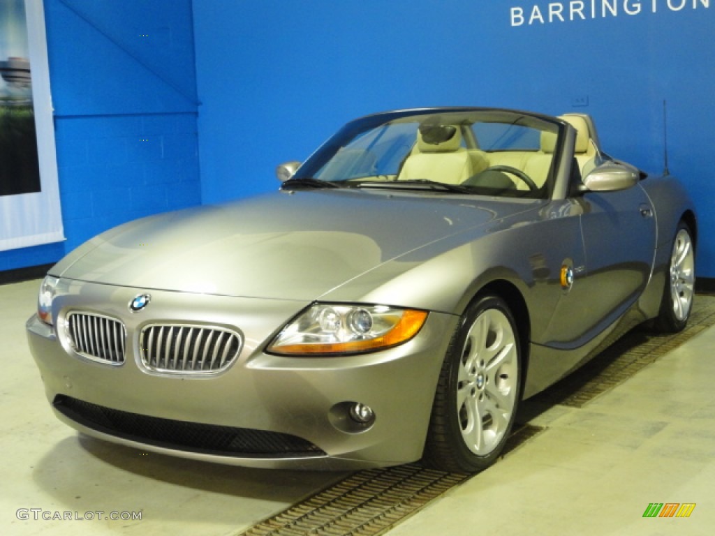 2003 Z4 3.0i Roadster - Sterling Grey Metallic / Beige photo #4