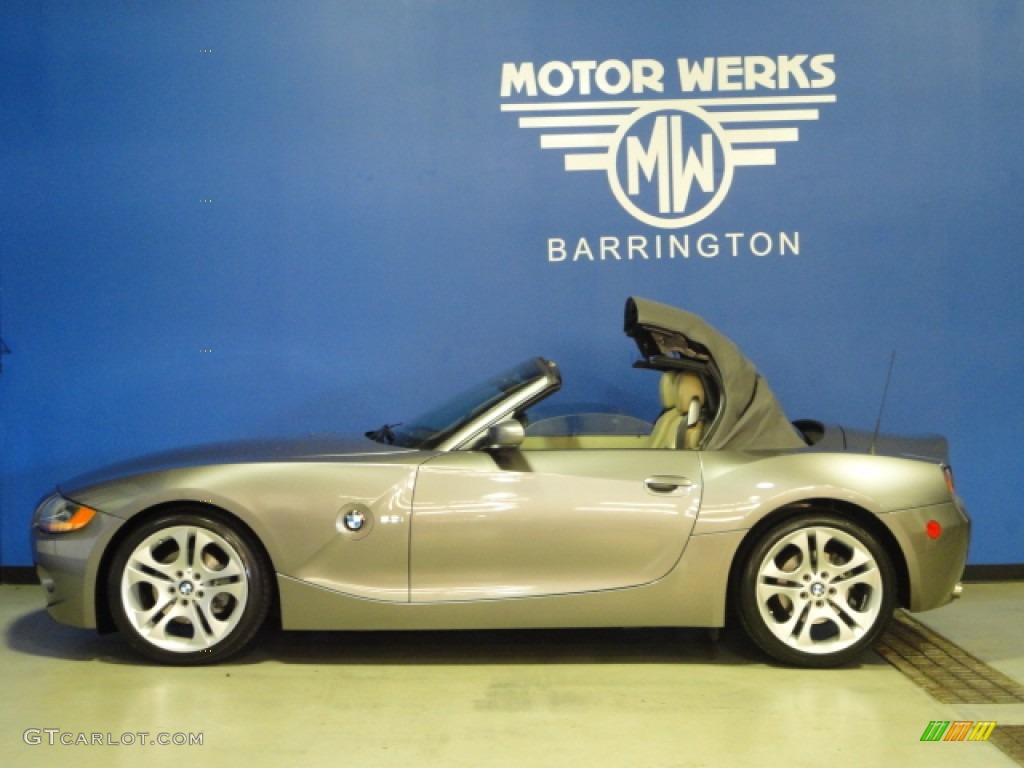 2003 Z4 3.0i Roadster - Sterling Grey Metallic / Beige photo #6