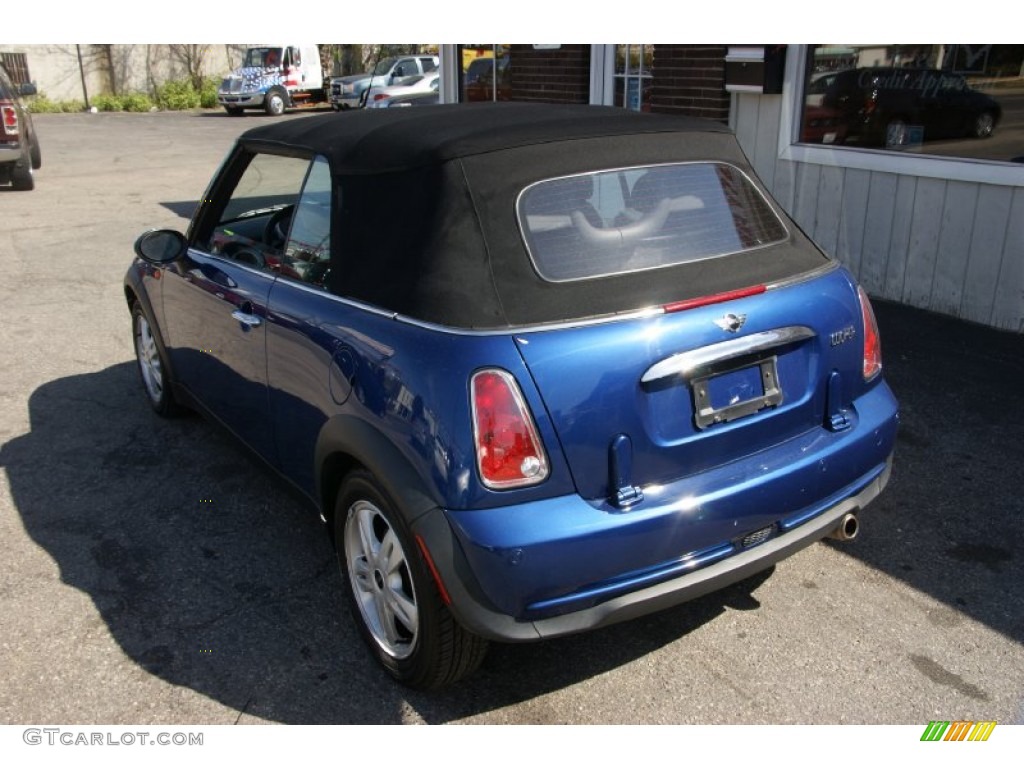 2007 Cooper Convertible - Lightning Blue Metallic / Carbon Black/Black photo #7