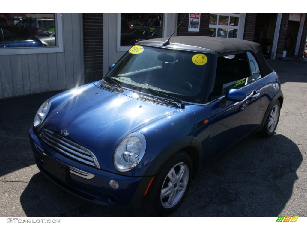 2007 Cooper Convertible - Lightning Blue Metallic / Carbon Black/Black photo #16