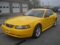 2004 Screaming Yellow Ford Mustang V6 Coupe  photo #1