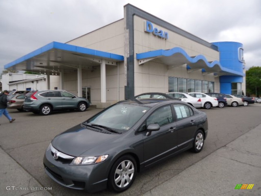 2009 Civic LX Sedan - Polished Metal Metallic / Gray photo #1