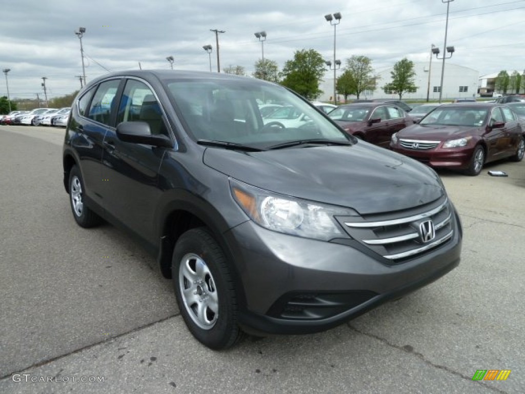 2012 CR-V LX 4WD - Polished Metal Metallic / Gray photo #7