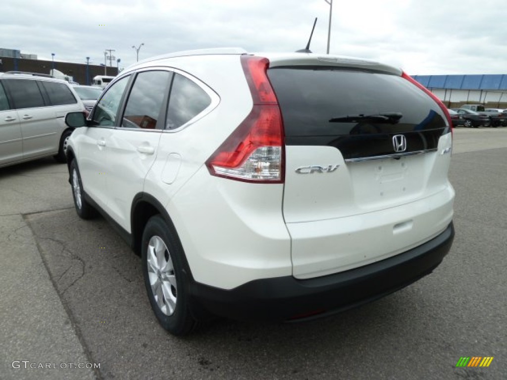 2012 CR-V EX-L 4WD - White Diamond Pearl / Beige photo #3