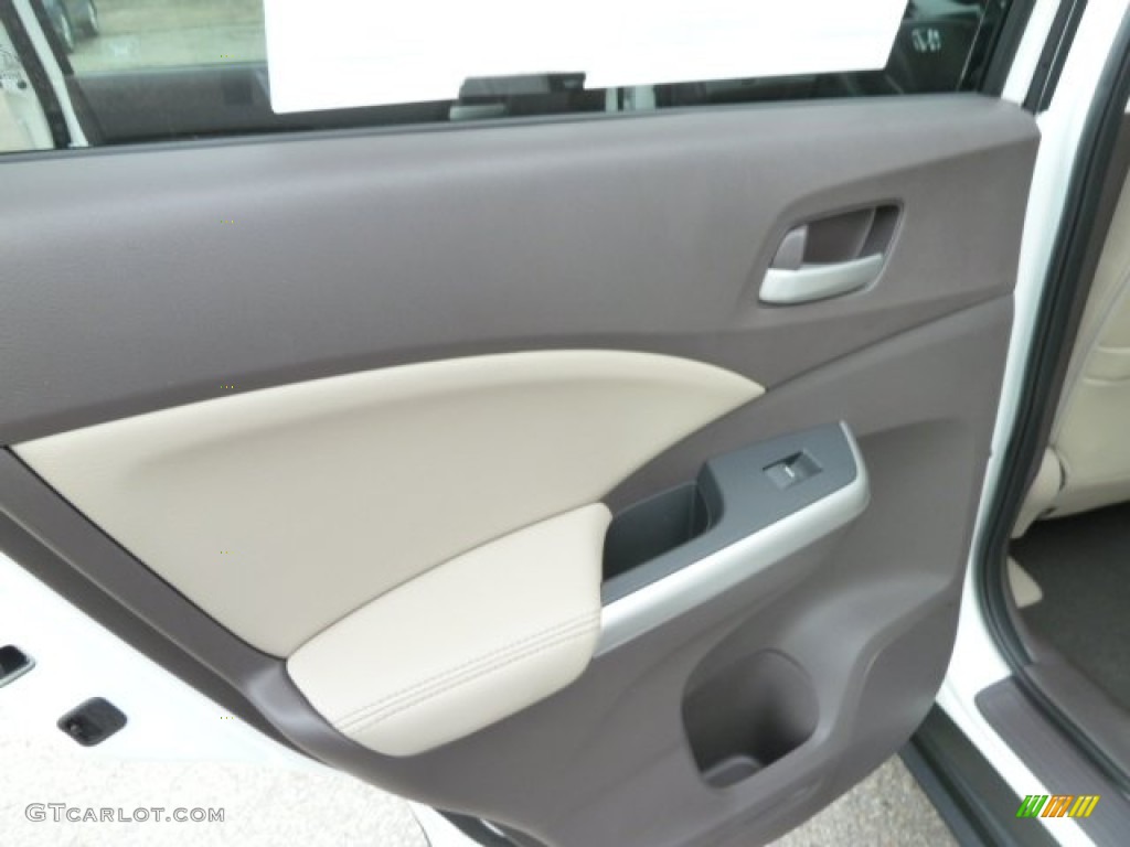 2012 CR-V EX-L 4WD - White Diamond Pearl / Beige photo #13