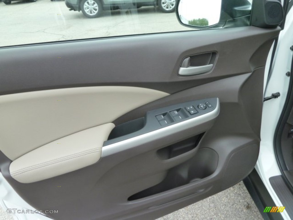 2012 CR-V EX-L 4WD - White Diamond Pearl / Beige photo #14
