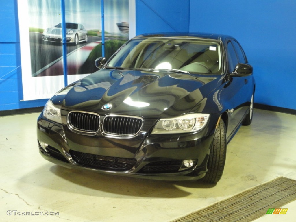 2010 3 Series 328i xDrive Sedan - Black Sapphire Metallic / Black Dakota Leather photo #3