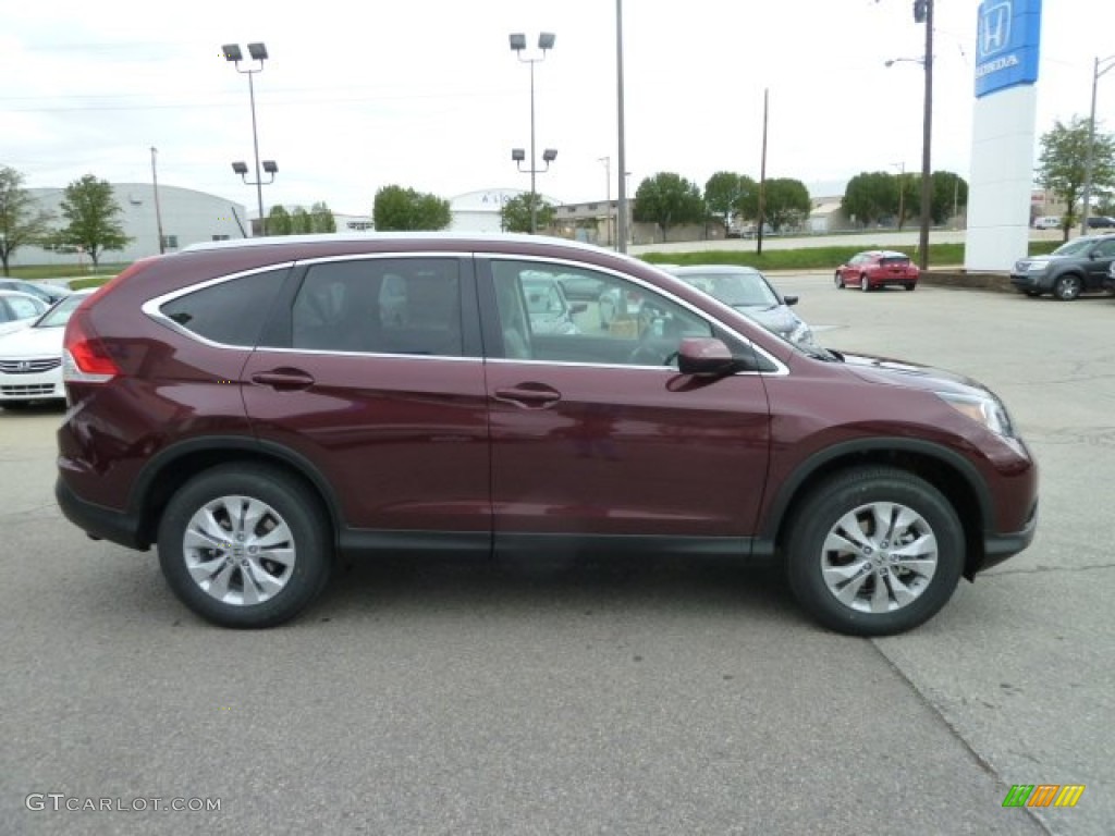 2012 CR-V EX-L 4WD - Basque Red Pearl II / Gray photo #6