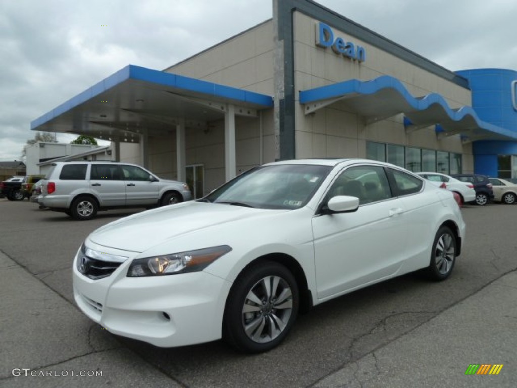 2012 Accord EX-L Coupe - Taffeta White / Ivory photo #1