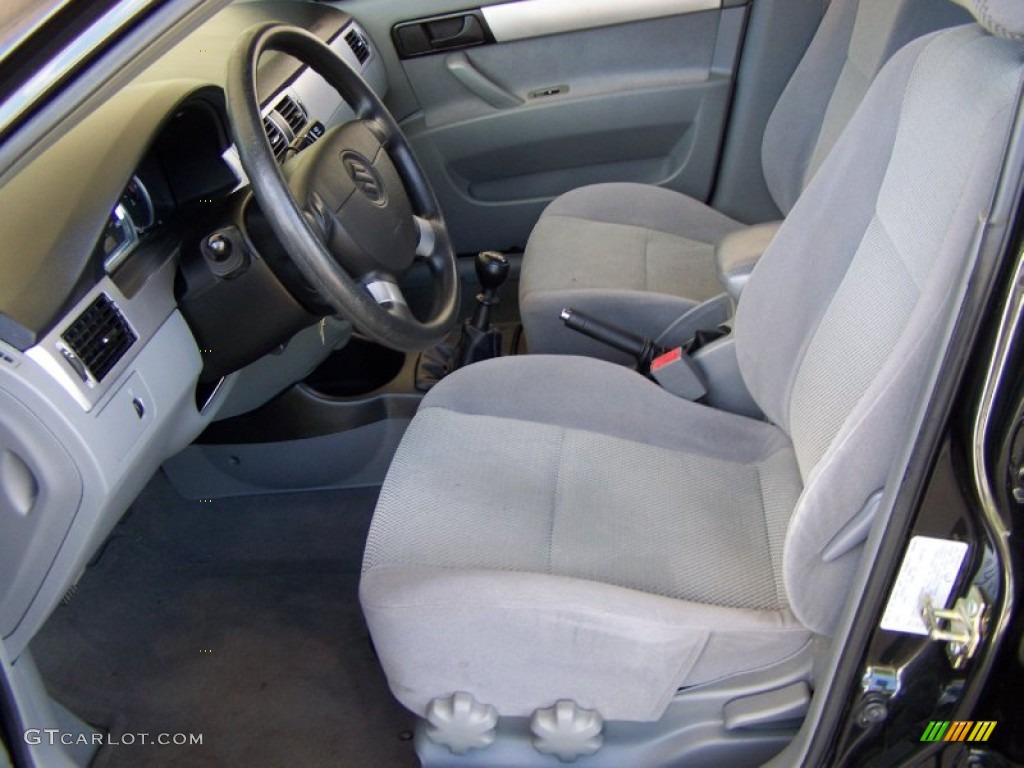2007 Forenza Sedan - Fantasy Black Metallic / Grey photo #5