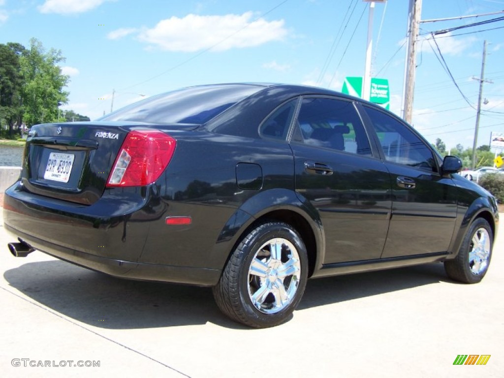 2007 Forenza Sedan - Fantasy Black Metallic / Grey photo #11