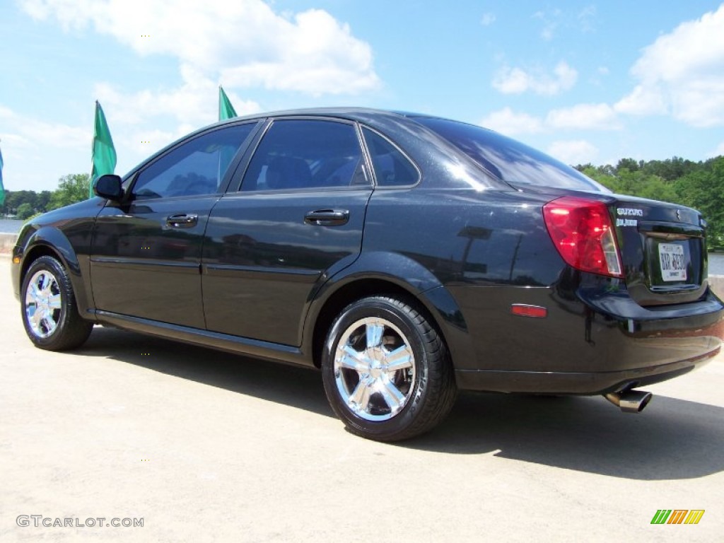 2007 Forenza Sedan - Fantasy Black Metallic / Grey photo #12