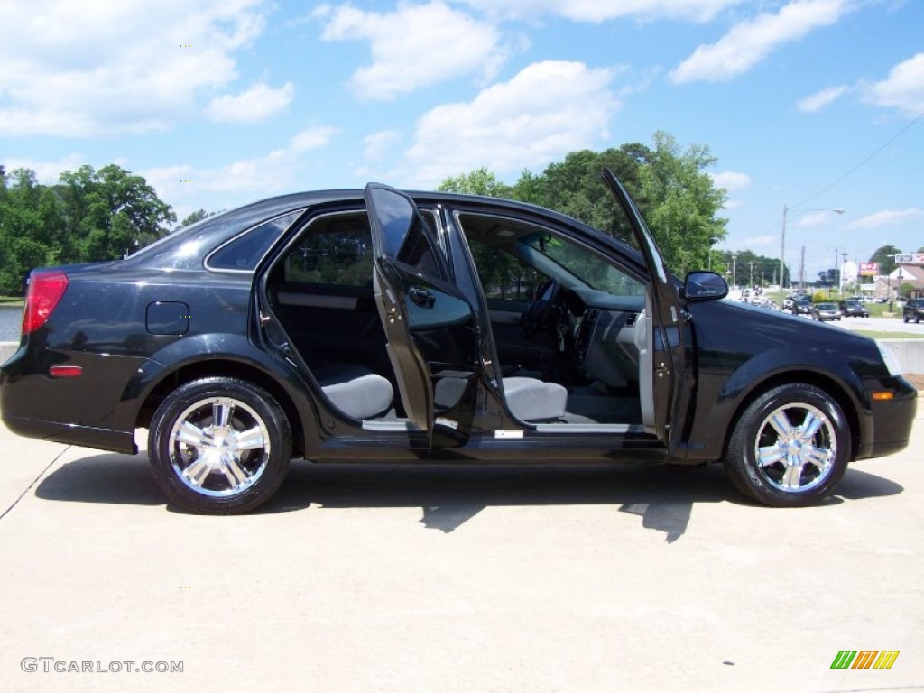 2007 Forenza Sedan - Fantasy Black Metallic / Grey photo #15