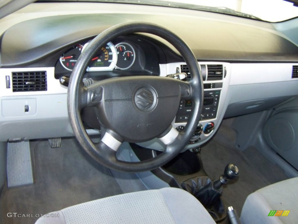 2007 Forenza Sedan - Fantasy Black Metallic / Grey photo #21