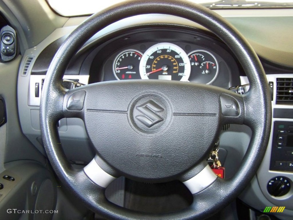 2007 Forenza Sedan - Fantasy Black Metallic / Grey photo #22