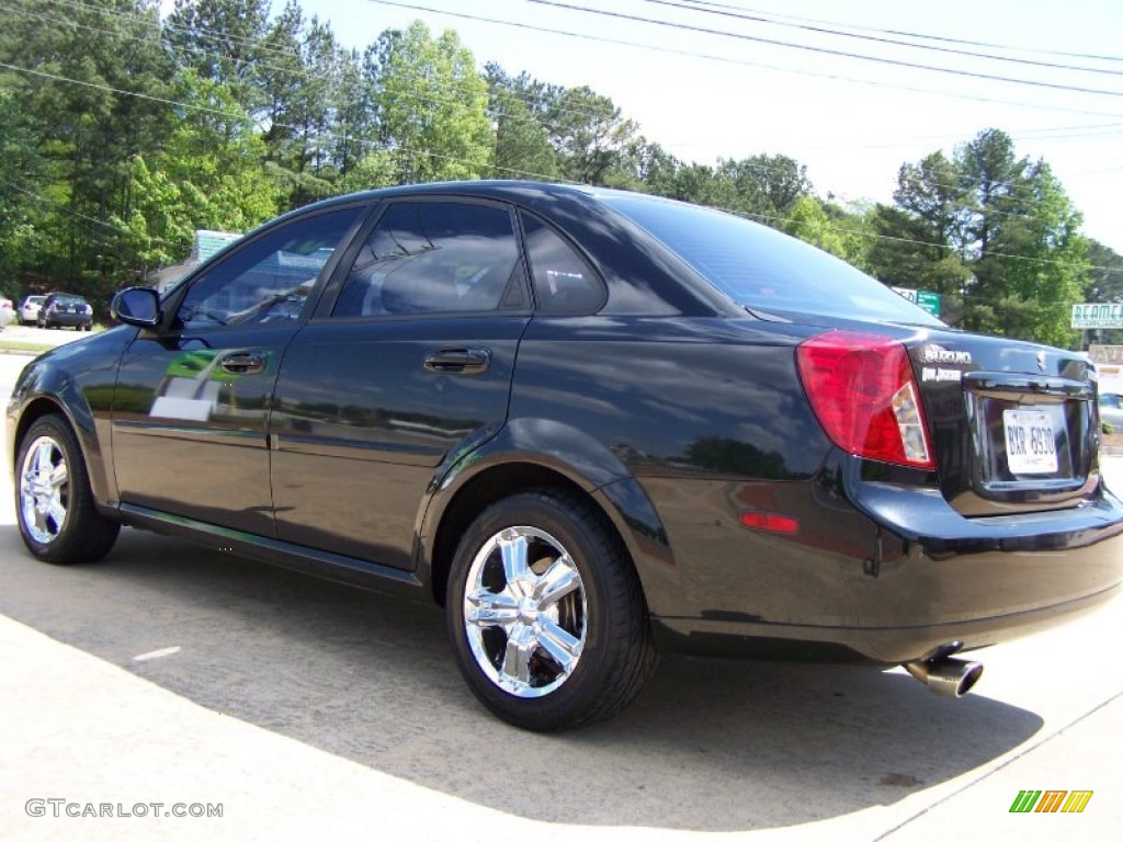 2007 Forenza Sedan - Fantasy Black Metallic / Grey photo #38
