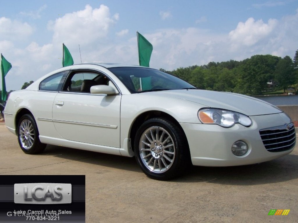 2003 Sebring LXi Coupe - Satin White Pearlcoat / Taupe photo #1