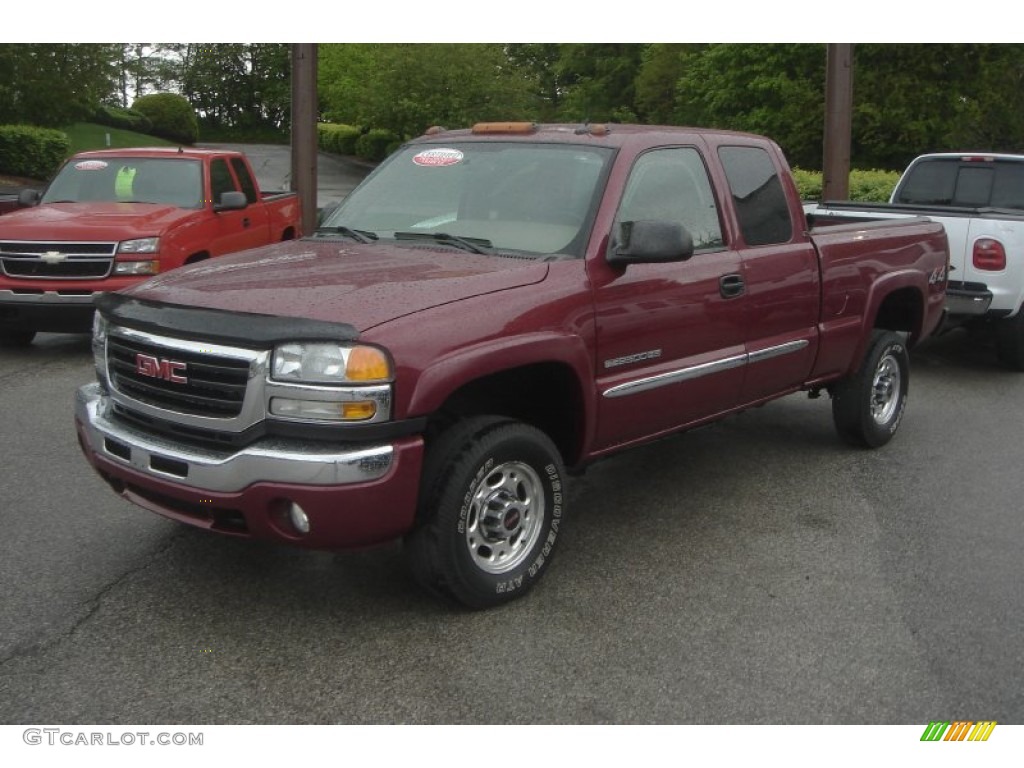 2005 Sierra 2500HD SLT Extended Cab 4x4 - Sport Red Metallic / Neutral photo #3