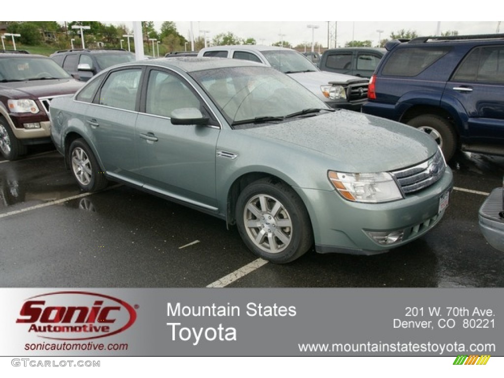 2008 Taurus SEL AWD - Titanium Green Metallic / Medium Light Stone photo #1