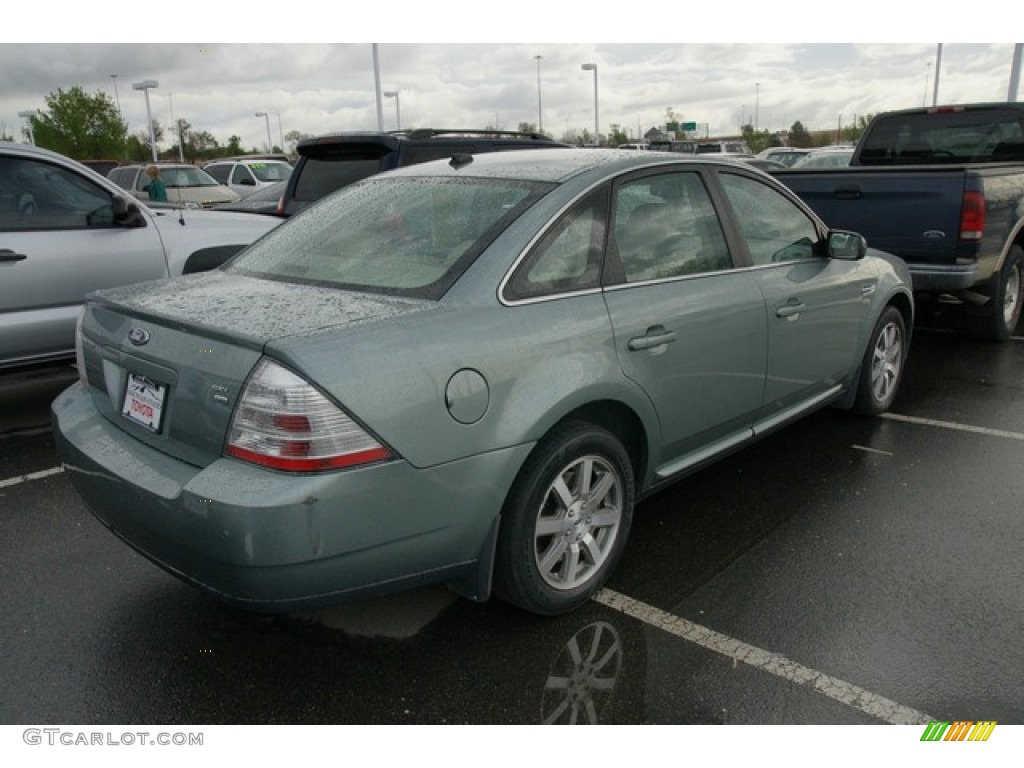 2008 Taurus SEL AWD - Titanium Green Metallic / Medium Light Stone photo #2