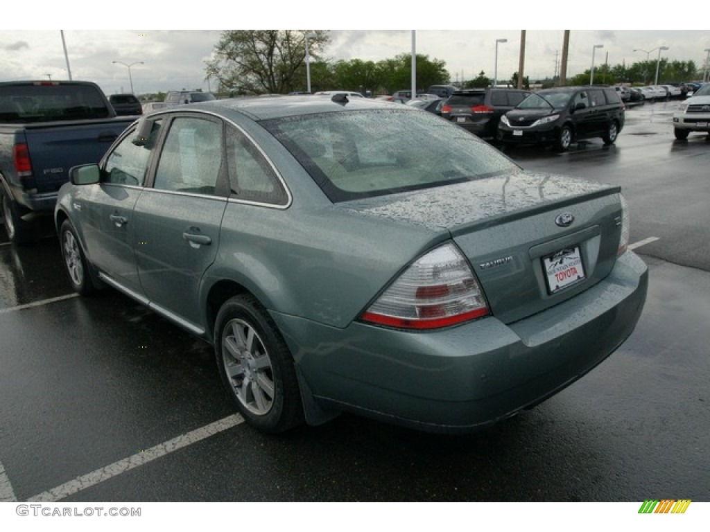 2008 Taurus SEL AWD - Titanium Green Metallic / Medium Light Stone photo #3