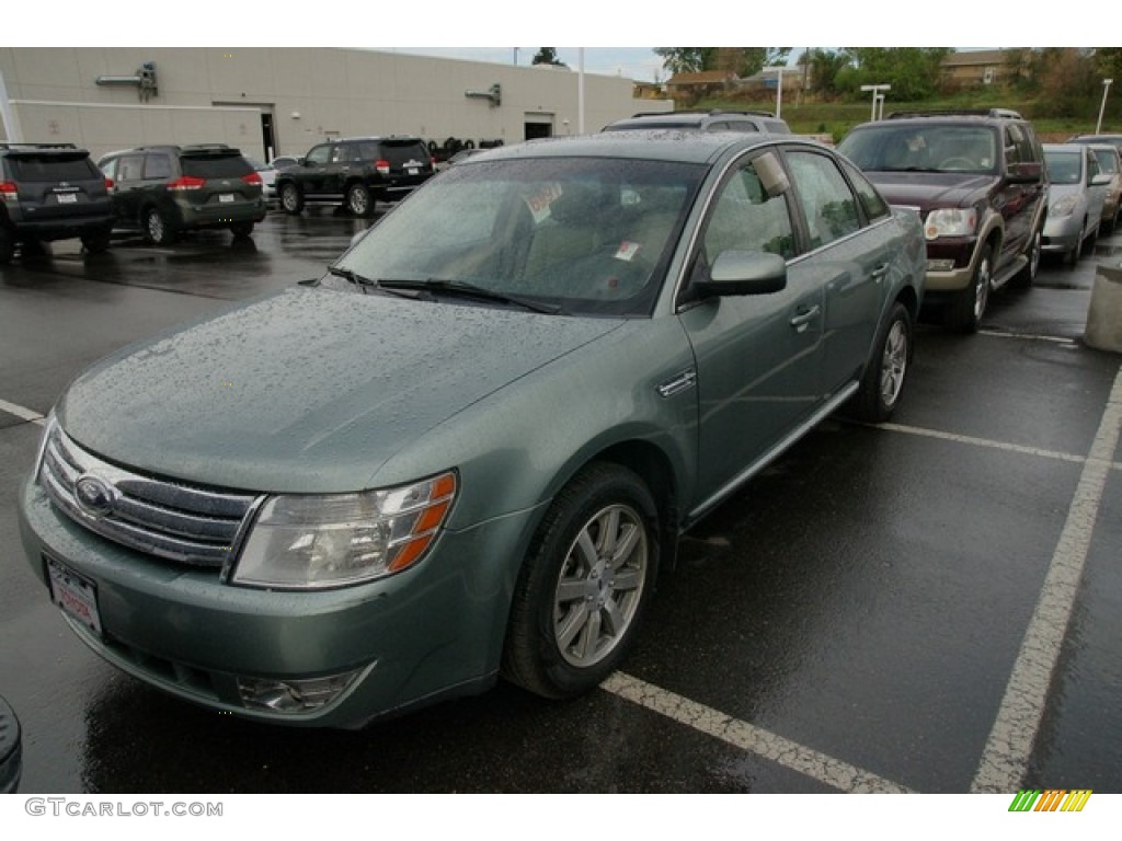 2008 Taurus SEL AWD - Titanium Green Metallic / Medium Light Stone photo #4