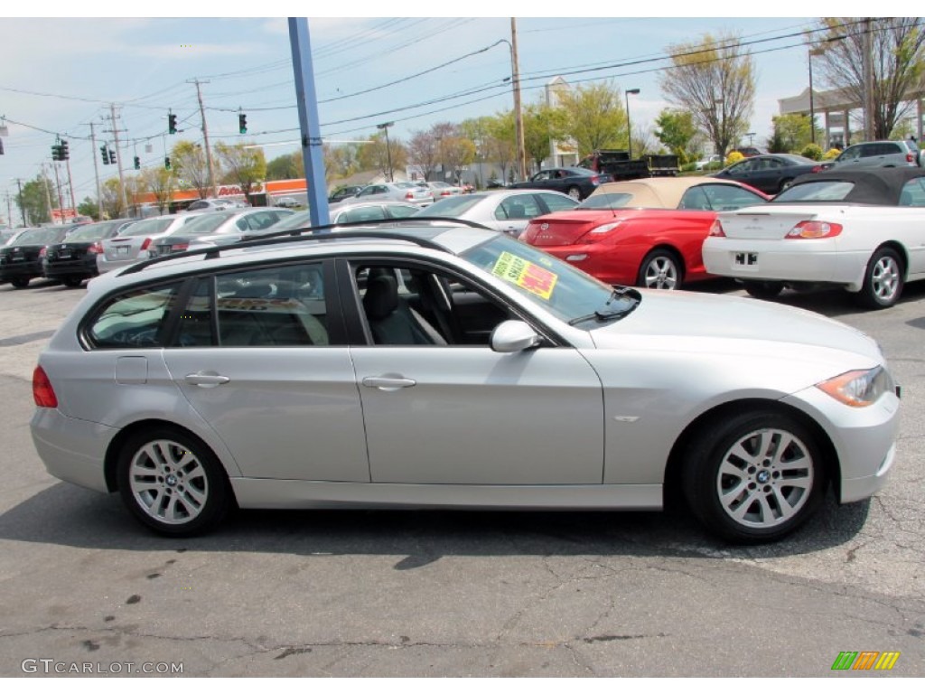 2006 3 Series 325xi Wagon - Titanium Silver Metallic / Black photo #6