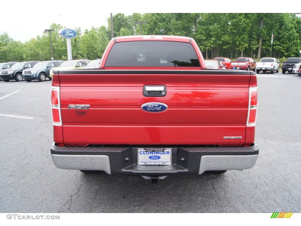 2012 F150 XLT SuperCab - Red Candy Metallic / Steel Gray photo #4