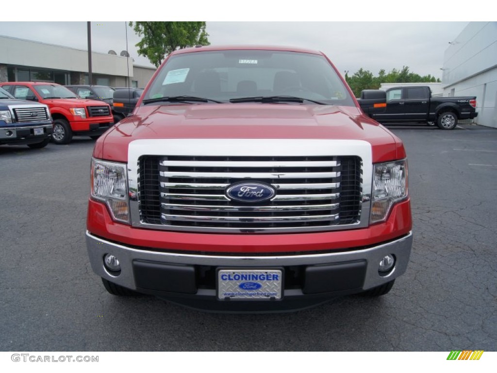 2012 F150 XLT SuperCab - Red Candy Metallic / Steel Gray photo #7