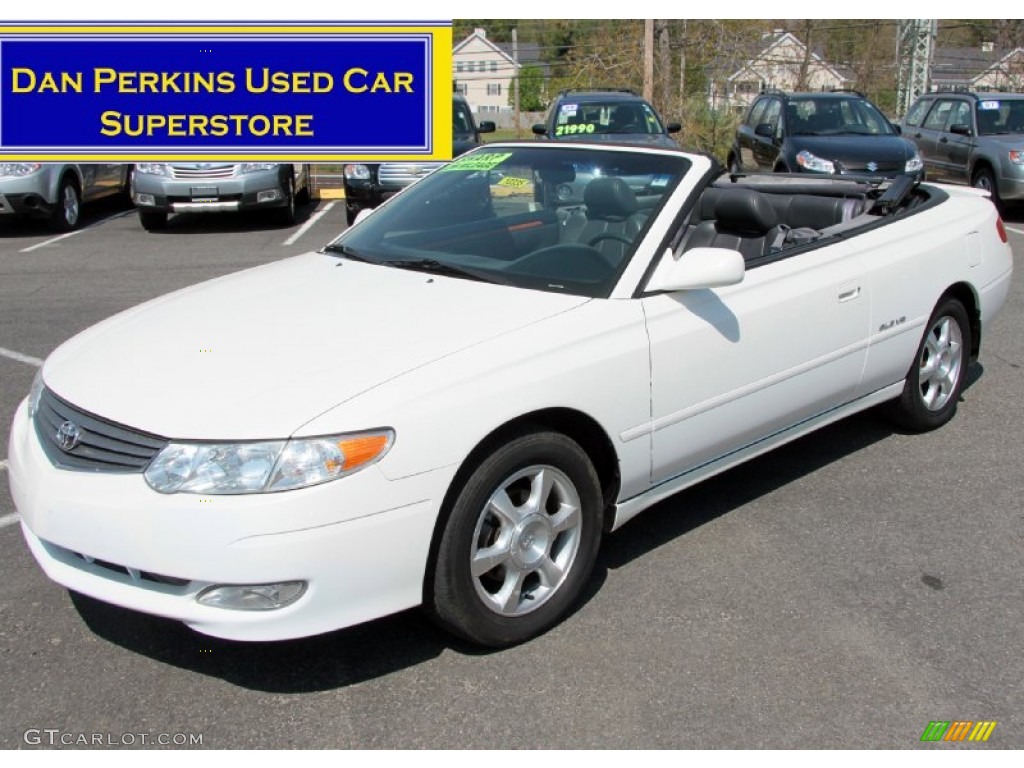 2002 Solara SLE V6 Convertible - Diamond White Pearl / Charcoal photo #1