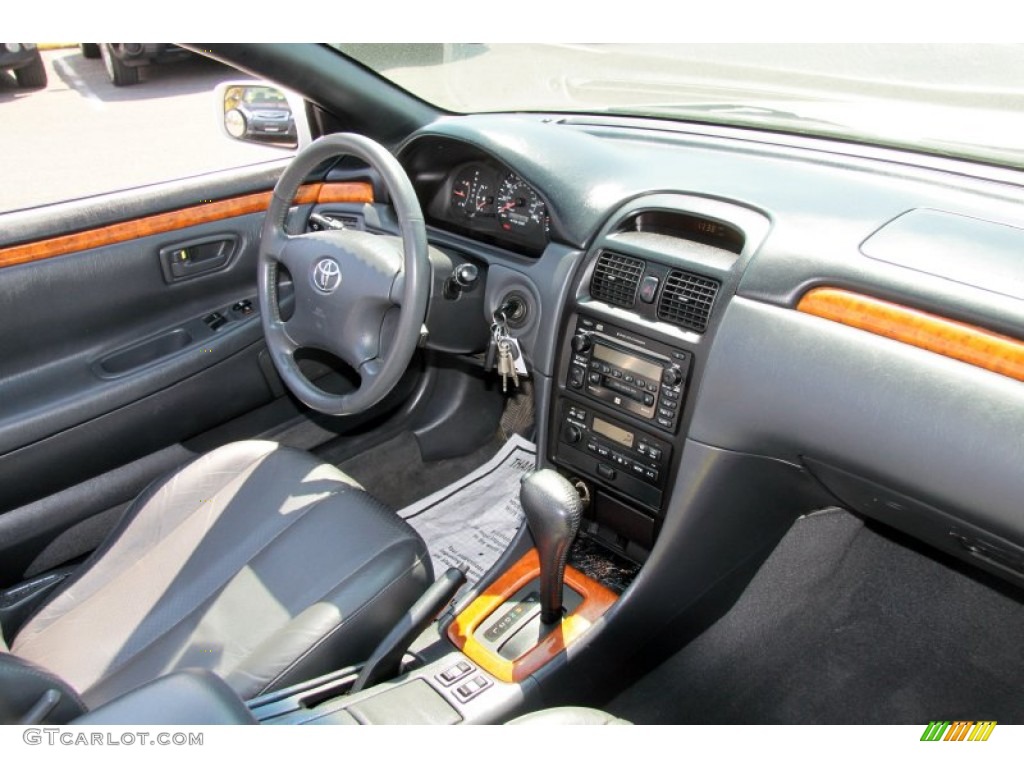 Charcoal Interior 2002 Toyota Solara SLE V6 Convertible Photo #64501743