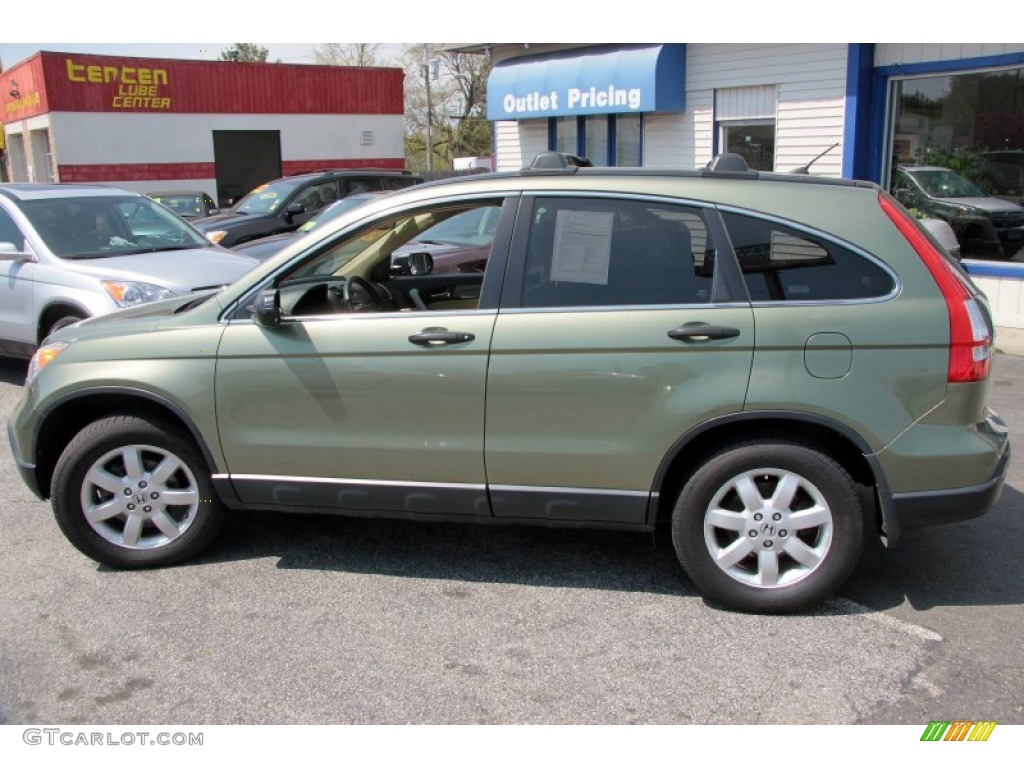 2007 CR-V EX 4WD - Green Tea Metallic / Ivory photo #11