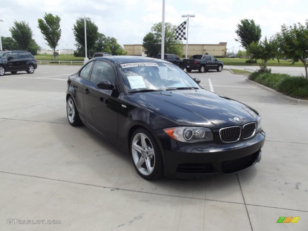 2008 1 Series 135i Coupe - Jet Black / Black photo #2