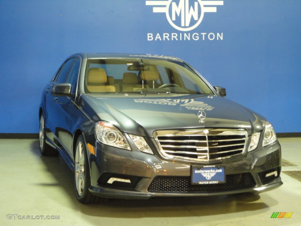 2010 E 350 4Matic Sedan - Steel Grey Metallic / Almond Beige photo #1