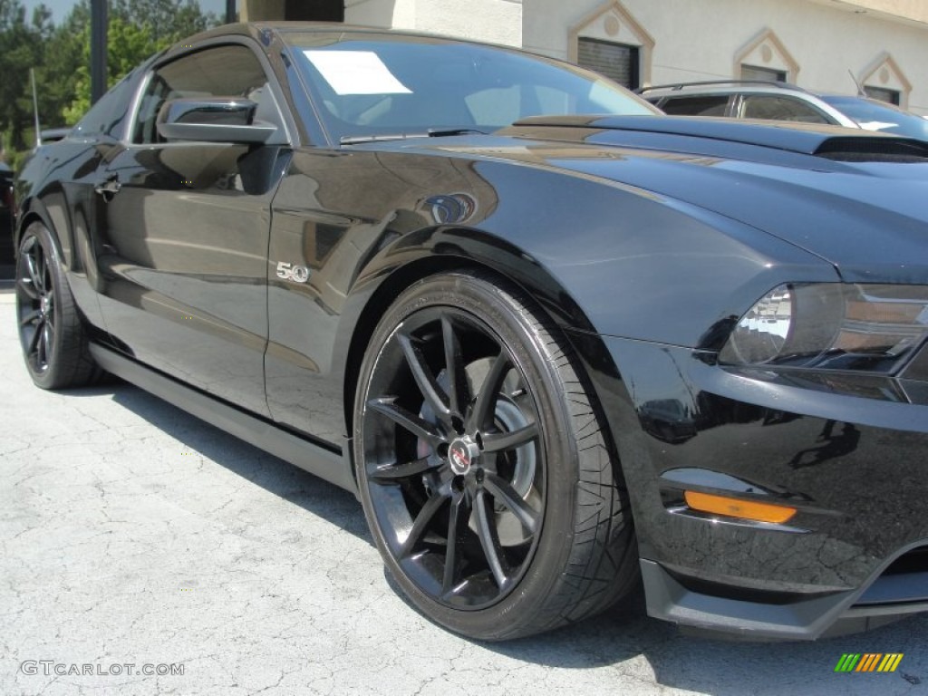 2011 Mustang GT Premium Coupe - Ebony Black / Stone photo #9